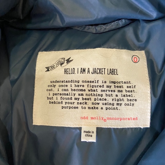 Odd Molly Karlee Puffer coat with hood from Sundance Catalog .Brand new - Picture 4 of 7